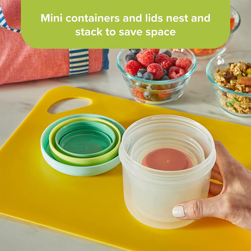 Snapware | Meal Prep Mini Kit with Airtight, Leakproof Lids | 16 Piece Meal Prep Set | Space Saving Stackable Containers | Dishwasher, Freezer, and Microwave Safe | BPA Free Plastic